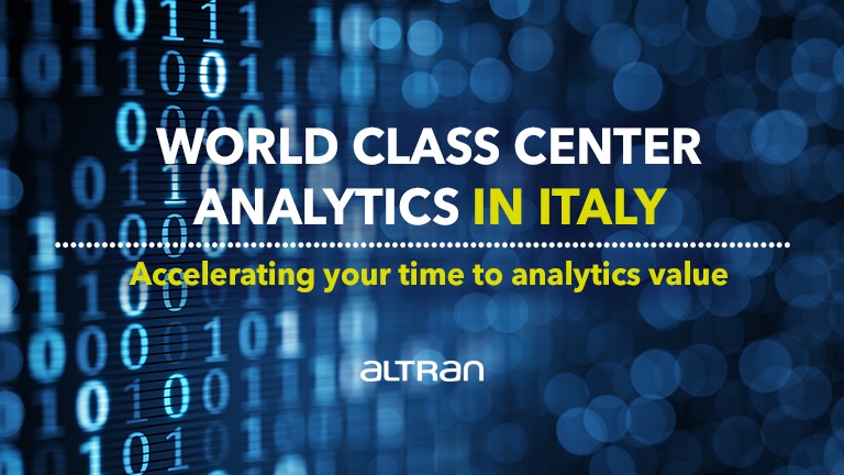 Altran mette in campo in Italia competenze dedicate ad Analytics e Intelligenza Artificiale